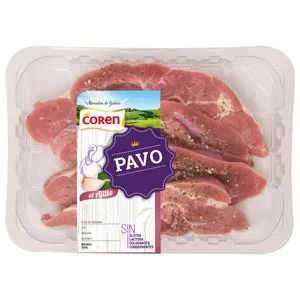 Bandeja de Chuletas de Pavo Marinadas al Ajillo Coren 412.5 G