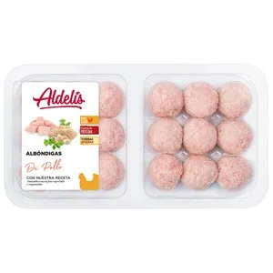 Bandejas de Albóndigas Caseras de Pollo Aldelís 420 G