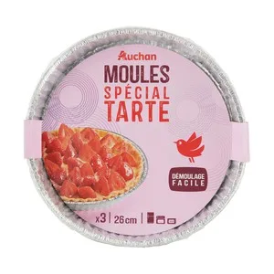 Producto Alcampo Bandejas (moldes) de Aluminio de 26 Cm. Especiales para Tartas 3 Uds.