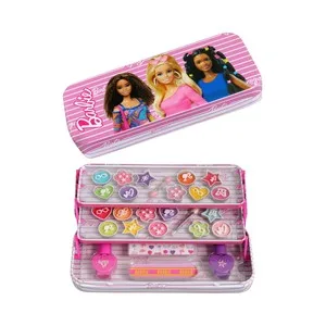 Barbie Estuche Metálico de Maquillaje Infantil.