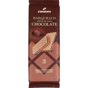 Barquillos Rellenos de Chocolate 150 Gr