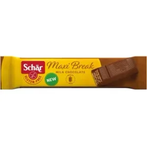 Barrita de Barquillo Bañada en Chocolate con Leche Schär Maxi Break sin Gluten 38 G.