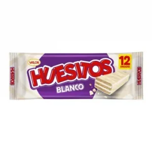 Barrita de Barquillo Cubierta de Chocolate Blanco Huesitos Valor 12 Ud.