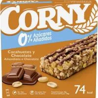 Barrita de Cacahuete 0% Corny, Pack 6x20 G