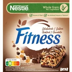Barrita de Cereales con Chocolate Fitness Nestlé Pack de 6 Unidades de 23,5 G.