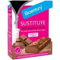 Barrita de Chocolate con Leche Sustituye, Caja 128 G