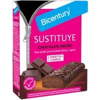 Barrita de Chocolate Negro Sustituye, Caja 128 G