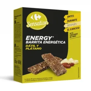 Barrita de Dátil y Plátano Sensation Carrefour 125 G.