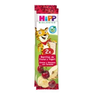 Barrita de Fruta y Yogur Cereza y Manzana con Cereales Ecológico Hipp Biológico 2 Ud.