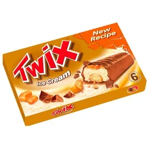 Twix Barrita de Helado de Caramelo con Trozos de Galleta, Recubierta de Chocolate 6 X 50 Ml. 300 ML