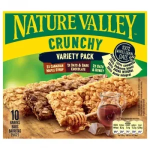 Barritas Crunchy Variety Nature Valley sin Lactosa Pack de 5 Unidades de 42 G.
