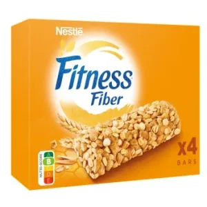 Barritas de Cereal Integral Sabor Miel Fitness Fibra Nestlé sin Azúcar Añadido Pack de 4 Unidades de 20 G.