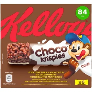 Barritas de Cereales Chocolateadas 6 Unidades  Kellogg's Choco Krispies 120 G