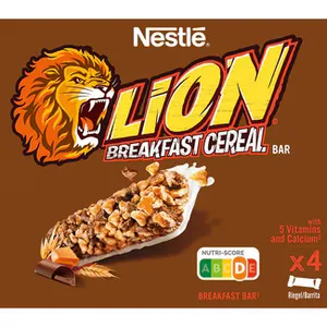 Barritas de Cereales para el Desayuno 4 Unidades Nestle Lion