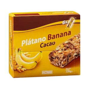Barritas de Cereales Plátano y Cacao Hacendado 0.12 KG