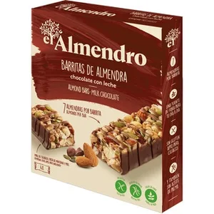 Barritas de Cereales y Chocolate con Leche sin Gluten y sin Aceite de Palma 4 Unidades el Almendro 100 G