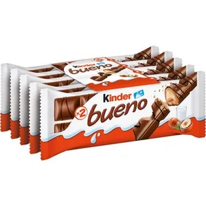 Barritas de Chocolate con Leche y Avellanas Pack 5 X 2 Barritas Kinder Bueno 215 G