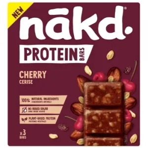 Barritas de Fruta con Frutos Secos y Cerezas Altas en Proteína  Nakd sin Azúcar Añadido 135 G.