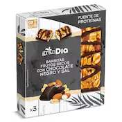 Barritas de Frutos Secos con Chocolate y Sal Gran Dia 90 G