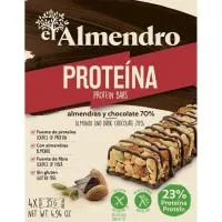 Barritas de Proteína de Chocolate Negro el Almendro, Pack 4x35 G
