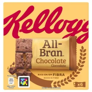 Barritas de Trigo y Fibra de Avena y Trocitos de Chocolate All Bran Kellogg's 6 Unidades de 40 G.