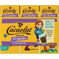 Batido de Cacao sin Lactosa Cacaolat, Brik 6x200 Ml
