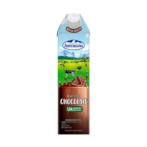 Central Lechera Asturiana Batido de Chocolate, Elaborado sin Aditivos Artificiales 1 L. 1000 ML