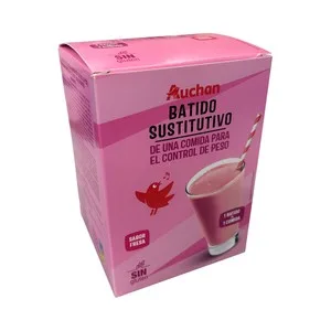 Producto Alcampo Batido Sustitutivo de una Comida, Sabor Fresa 9 Uds. 270 G