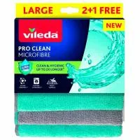 Bayeta Pro Clean Micro Fibra Vileda, Pack 2+1 Ud