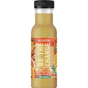 Be The Change Zumo Energía con Plátano, Piña, Naranja, Moringa y Vitamina B6 Auara