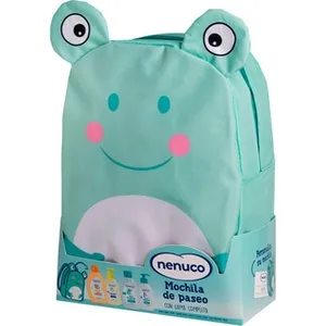 Pack Bebé Mochila de Paseo Rana con Agua de Colonia + Champú Extra Suave + Jabón Líquido Ultra Suave + Leche Hidratante Fragancia Original Nenuco Nenuco 1 Unidad