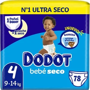 Bebé-seco Pañales de 9 a 14 Kg Talla 4 Dodot