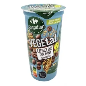 Bebida Cappuccino Avena Carrefour Veggie sin Lactosa 240 Ml.