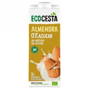 Bebida de Almendra sin Azúcar Ecológica Ecocesta sin Gluten Brik 1 L.