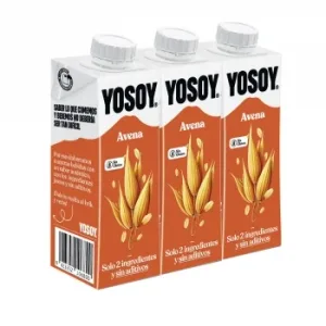 Bebida de Avena sin Azúcar Añadido Yosoy Pack de 3 Briks de 250 Ml.