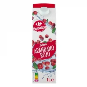 Bebida de Fruta de Arándano Rojo Carrefour Sensation Brik 1 L.