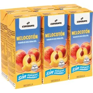 Bebida de Melocotón sin Azúcares Añadidos 6 X 0,2 L