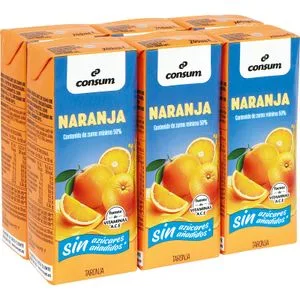 Bebida de Naranja sin Azúcares Añadidos 6 X 0,2 L