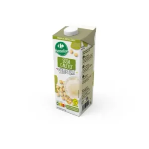 Bebida de Soja con Calcio Carrefour sin Gluten Brik 1 L.