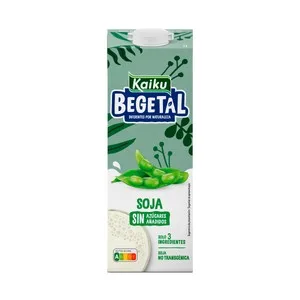 Kaiku Bebida de Soja de Origen 100% Vegetal sin Azúcares Añadidos Vit 1 L. 1000 ML