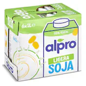 Bebida de Soja Ligera Alpro Pack 6 X 1 L