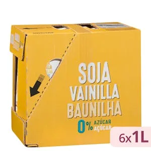 Bebida de Soja Sabor Vainilla Hacendado 0% Azúcar 6 L