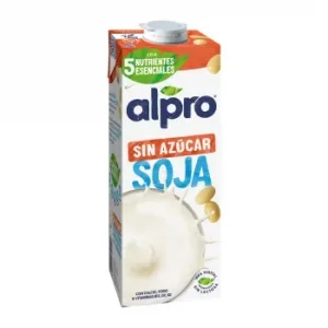 Bebida de Soja sin Azúcar Alpro sin Gluten y sin Lactosa Brik 1 L.