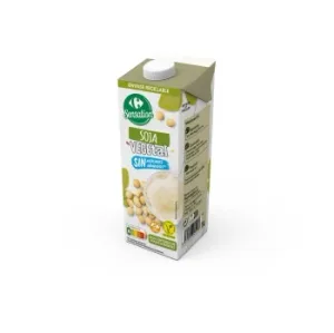 Bebida de Soja sin Azúcar Añadido Carrefour sin Gluten Brik 1 L.