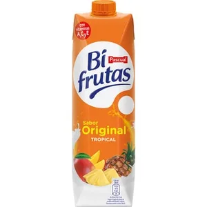 Bebida de Zumo de Frutas Tropical con Leche Desnatada a Partir de Concentrado  Pascual BI Frutas 1 L