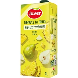 Bebida de Zumo de Pera y Piña a Partir de Concentrado sin Azúcares Añadidos  Juver Disfruta 2 L