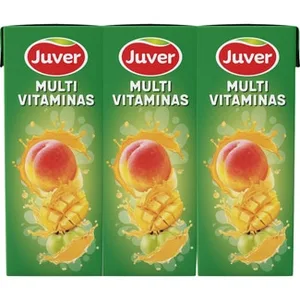 Bebida de Zumo Multivitaminas a Partir de Concentrado sin Azúcares Añadidos Pack 3  Juver 200 ML
