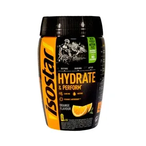 Isostar Bebida Deportiva Isotónica en Polvo con Sabor a Naranja Hydrate & Perform, 400 G. 400 ML
