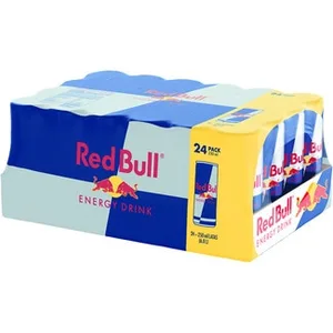 Bebida Energética con Cafeína, Taurina, Vitamina B y Agua de los Alpes Pack 24 RED Bull