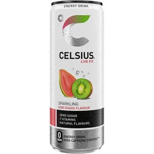 Bebida Energética con Gas Sabor Kiwi y Guayaba Zero Azúcar y 7 Vitaminas Alto Contenido en Cafeína Celsius Live FIT 35.5 CL